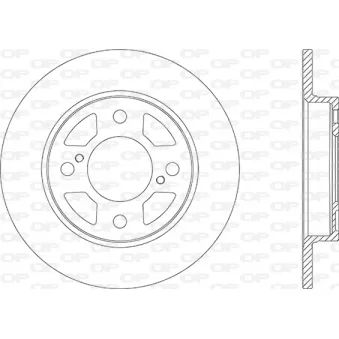 Jeu de 2 disques de frein arrière OPEN PARTS BDA2866.10