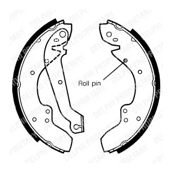 Jeu de mâchoires de frein DELPHI LS1245