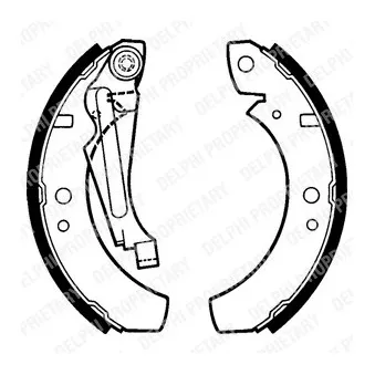 Jeu de mâchoires de frein DELPHI LS1256