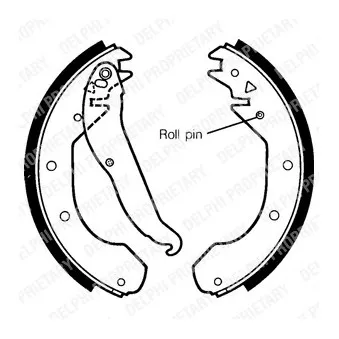 Jeu de mâchoires de frein DELPHI LS1297