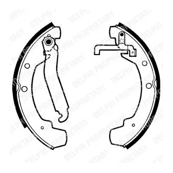 Jeu de mâchoires de frein DELPHI LS1305