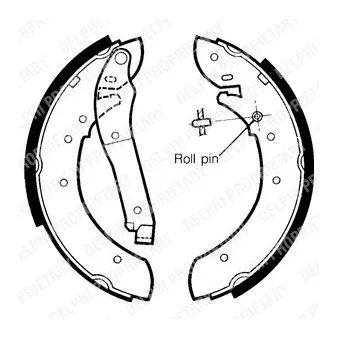 Jeu de mâchoires de frein DELPHI LS1349
