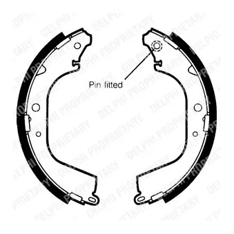Jeu de mâchoires de frein DELPHI LS1406