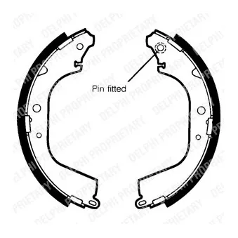 Jeu de mâchoires de frein DELPHI LS1408