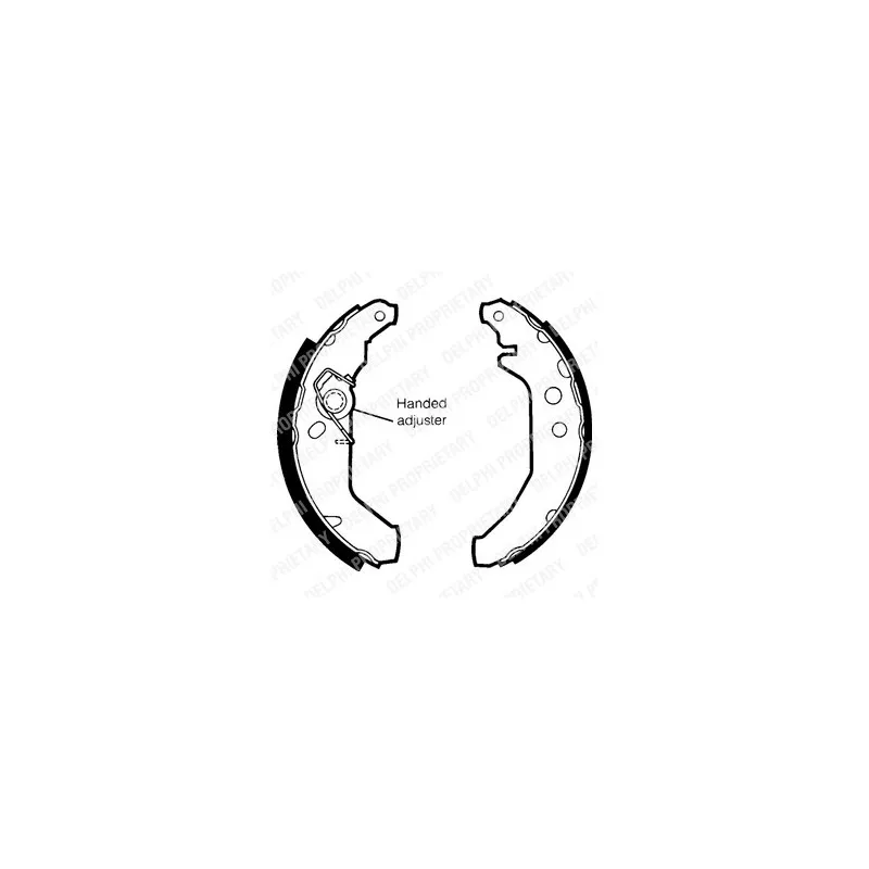 Jeu de mâchoires de frein DELPHI LS1435