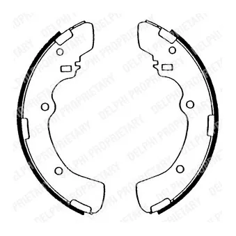 Jeu de mâchoires de frein DELPHI LS1503