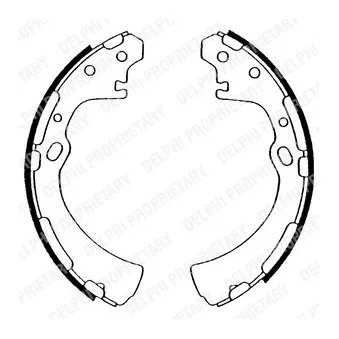 Jeu de mâchoires de frein DELPHI LS1505