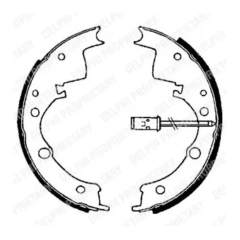 Jeu de mâchoires de frein DELPHI LS1605