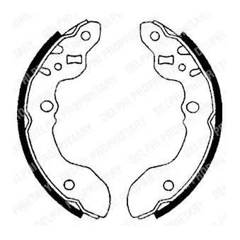 Jeu de mâchoires de frein DELPHI LS1652
