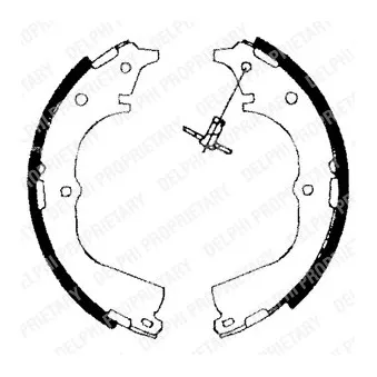Jeu de mâchoires de frein DELPHI LS1654