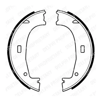 Jeu de mâchoires de frein, frein de stationnement DELPHI LS1704