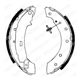 Jeu de mâchoires de frein DELPHI LS1717