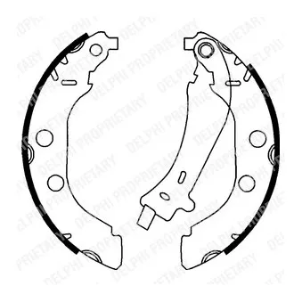 Jeu de mâchoires de frein DELPHI LS1723