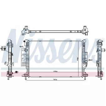 Radiateur, refroidissement du moteur NISSENS 606387