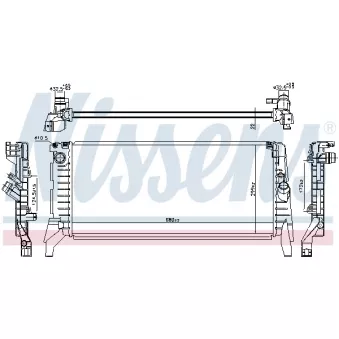 Radiateur, refroidissement du moteur NISSENS 606391