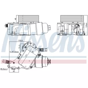 Boîtier, filtre à huile NISSENS 91339