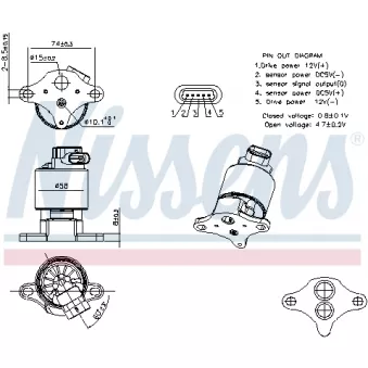 Vanne EGR NISSENS 98360