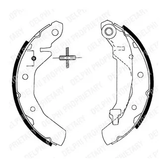 Jeu de mâchoires de frein DELPHI LS1822