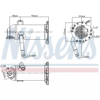 Radiateur, réaspiration des gaz d'échappement NISSENS 989431