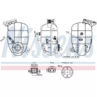 Vase d'expansion, liquide de refroidissement NISSENS 996325