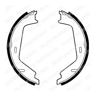 Jeu de mâchoires de frein, frein de stationnement DELPHI LS1884
