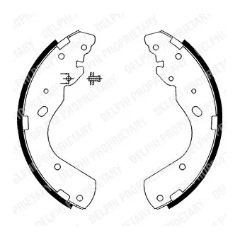 Jeu de mâchoires de frein DELPHI LS1897