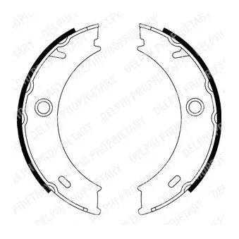 Jeu de mâchoires de frein, frein de stationnement DELPHI