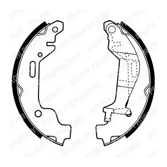 Jeu de mâchoires de frein DELPHI LS1927