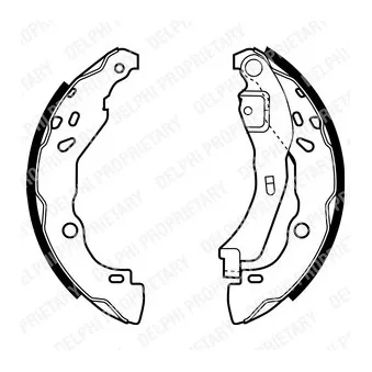 Jeu de mâchoires de frein DELPHI LS1929