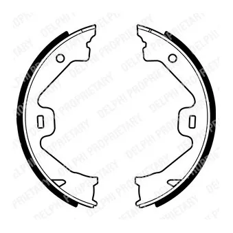 Jeu de mâchoires de frein, frein de stationnement DELPHI LS1930