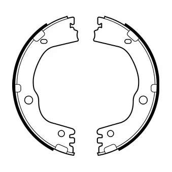 Jeu de mâchoires de frein, frein de stationnement DELPHI LS2081