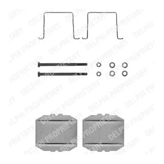 Kit d'accessoires, plaquette de frein à disque DELPHI LX0122