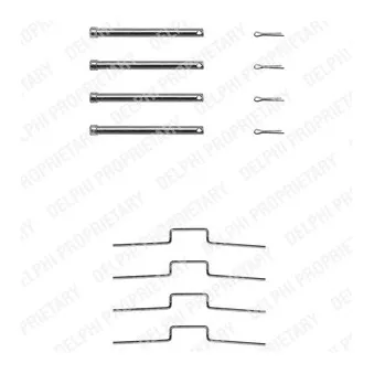 Kit d'accessoires, plaquette de frein à disque DELPHI LX0165