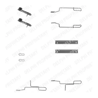 Kit d'accessoires, plaquette de frein à disque DELPHI LX0168