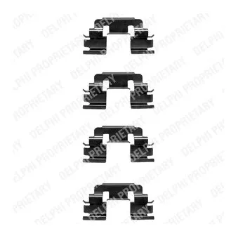 Kit d'accessoires, plaquette de frein à disque DELPHI LX0381