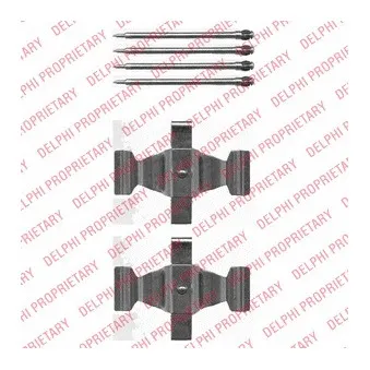 Kit d'accessoires, plaquette de frein à disque DELPHI LX0464