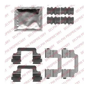 Kit d'accessoires, plaquette de frein à disque DELPHI LX0509