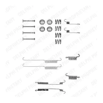 Kit d'accessoires, mâchoire de frein DELPHI LY1035