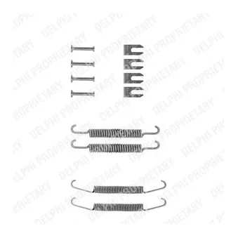 Kit d'accessoires, mâchoire de frein DELPHI LY1037