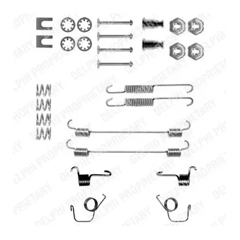 Kit d'accessoires, mâchoire de frein DELPHI LY1040