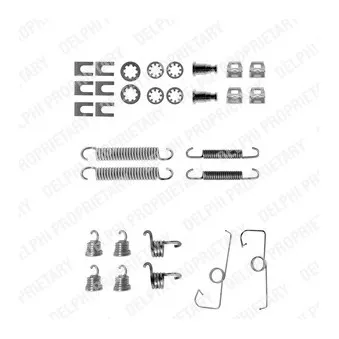 Kit d'accessoires, mâchoire de frein DELPHI LY1053