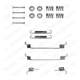 Kit d'accessoires, mâchoire de frein DELPHI LY1061