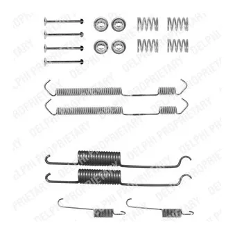 Kit d'accessoires, mâchoire de frein DELPHI LY1063