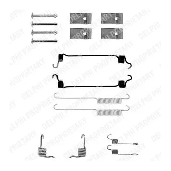 Kit d'accessoires, mâchoire de frein DELPHI LY1120