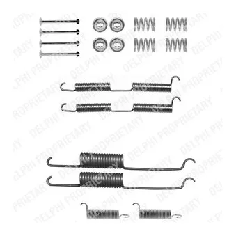 Kit d'accessoires, mâchoire de frein DELPHI LY1124