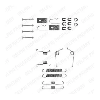 Kit d'accessoires, mâchoire de frein DELPHI LY1126