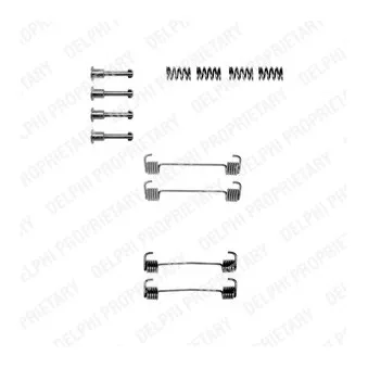 Kit d'accessoires, mâchoires de frein de stationnement DELPHI LY1163