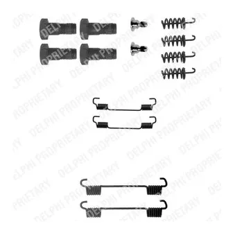 Kit d'accessoires, mâchoires de frein de stationnement DELPHI