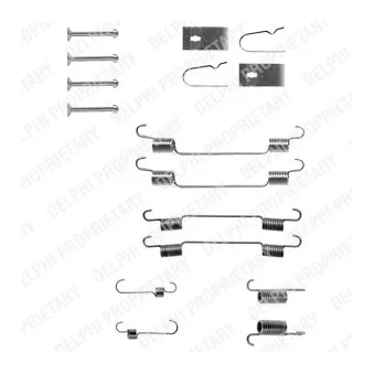 Kit d'accessoires, mâchoire de frein DELPHI LY1202