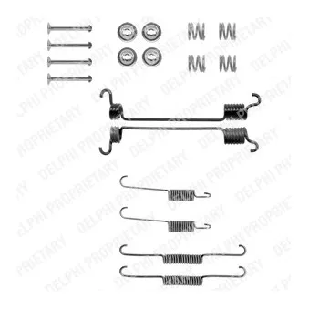 Kit d'accessoires, mâchoire de frein DELPHI